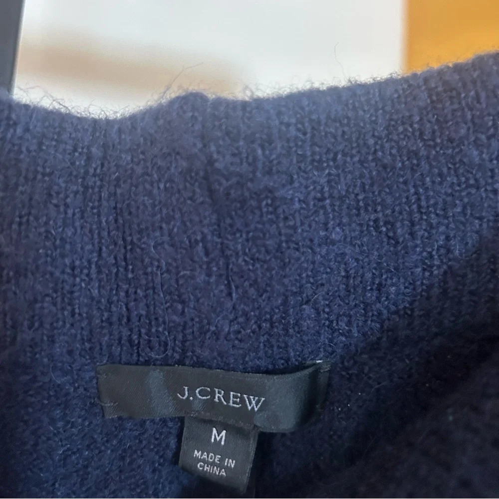 J. Crew Merino Wool Alpaca Sweater Pants Knit Cabincore Geometric Fair Isle Sz M